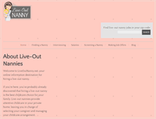 Tablet Screenshot of liveoutnanny.net